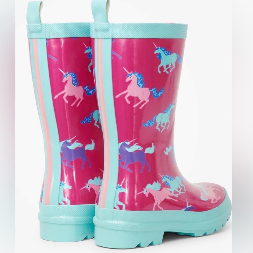 Pink and Blue Unicorn Rain Boots (Size 8-Toddler Girl)